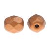Fire-Polish Glass, Round Faceted Bead-Choose Size (Matte Copper) 
