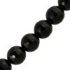 12mm Faceted Round, Black Onyx Beads (16