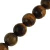 12mm Faceted Round, Tiger Eye (16