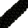 14mm Smooth Round, Black Onyx Beads (16