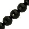 14mm Faceted Round, Black Onyx Beads (16