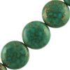16mm Coin Turquoise Matrix (Green) (16