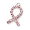 Pink Rhinestone Breast Cancer Ribbon 32.6mm x 16.5mm (EA) 