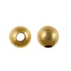 4mm Smooth Round Metal Beads, Gold Plate (500 pieces) 