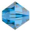 Preciosa Czech Crystal, Faceted Bicone Bead, Capri Blue (Choose Size) 