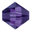Preciosa Czech Crystal, Faceted Bicone Bead, Purple Velvet (Choose Size) 