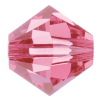 Preciosa Czech Crystal, Faceted Bicone Bead, Rose (Choose Size) 