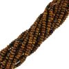 4mm Faceted Rondelle Tiger Eye Beads (16