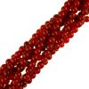 6mm Smooth Round, Red Carnelian Stone Beads (16