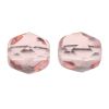 Fire-Polish Glass, Round Faceted Bead-Choose Size (Pink) 