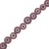 8mm Flat Evil Eye Beads-Purple (15