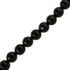 8mm Faceted Round, Black Onyx Beads (16
