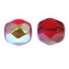 Fire-Polish Glass, Round Faceted Bead-Choose Size (Garnet AB) 