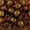 Pony Beads, 9x6mm, Transparent Brown (650 Pieces) 