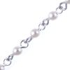 Pearl Chain, 4mm Linked Beads, Silver (Per Yard) 