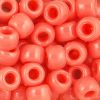 Pony Beads, 9x6mm, Opaque Coral (650 Pieces) 