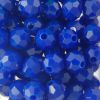 Royal Blue - Faceted Opaque Plastic Beads (Choose Size) (Pack) 