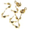 Clamshell Bead Tip w/ 2 Loops (Gold-Plated) (144 Pieces) 