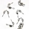 Clamshell Bead Tip w/ 2 Loops (Silver-Plated) (144 Pieces) 
