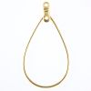 Teardrop Wire Hoop w/ 2 Loops, 40 x 20mm, Gold-Plated (36 Pieces) 