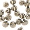 Flatback & Sew-On Spikes 6MM (Silver) (200 Pieces) 