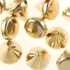 BULK PACK! Flatback & Sew-On Spikes 10MM (Gold) (500 Pieces) 