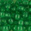 Pony Beads, 9x6mm, Transparent Green (650 Pieces) 