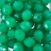 Green - Faceted Opaque Plastic Beads (Choose Size) (Pack) 