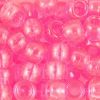 Pony Beads, 9x6mm, Transparent Hot Pink (650 Pieces) 