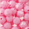 Lt. Pink - Faceted Opaque Plastic Beads (Choose Size) (Pack) 