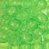 Pony Beads, 9x6mm, Transparent Lime (650 Pieces) 