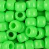 Pony Beads, 9x6mm, Opaque Lime (650 Pieces) 