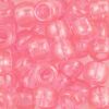 Pony Beads, 9x6mm, Transparent  Pink (650 Pieces) 