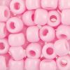 Pony Beads, 9x6mm, Opaque Light Pink (650 Pieces) 