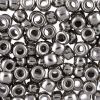 Pony Beads, 9x6mm, Metallic Nickel-Silver Plated (144 Pieces) 