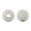 6mm Frosted Beads, Sterling Silver (10 Pieces) 