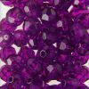 Tr. Dk. Amethyst - Faceted Transparent Plastic Beads (Choose Size) (Pack) 
