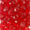 Tr. Red (Xmas/Ruby) - Faceted Transparent Plastic Beads (Choose Size) (Pack) 