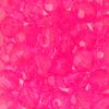 Tr. Hot Pink - Faceted Transparent Plastic Beads (Choose Size) (Pack) 