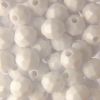 White - Faceted Opaque Plastic Beads (Choose Size) (Pack) 