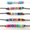 Assorted Letter Beads, 10mm Round, Neon Multi-Color with Silver Letters (500 Pieces) 