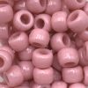Pony Beads, 9x6mm, Opaque Rose (650 Pieces) 