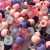 Pony Beads, 9x6mm, Multi-Color Rose Stone Washed (500 Pieces) 