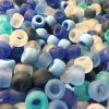 Pony Beads, 9x6mm, Multi-Color Denim Stone Washed (500 Pieces) 