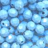 Lt. Blue - Faceted Opaque Plastic Beads (Choose Size) (Pack) 