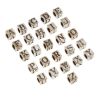 Alphabet Cube Beads, Pewter, 5.5mm w/ 3mm hole, Antique Silver (Choose Letter) (Each) 