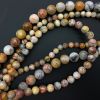 3mm Smooth Round, Crazy Lace Agate Beads (16
