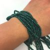 3x4mm Faceted Rondelle, Dyed Jade Bead, Emerald-Green (16
