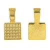 Square Glue-on Bail, 24x13mm, Gold (12 Pieces) 