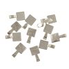 Square Glue-on Bail, 24x13mm, Silver (12 Pieces) 